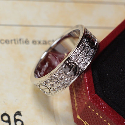 [AURORA]LOVE RING 5.5MM DIAMONDS PAVED