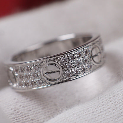 [AURORA]LOVE RING 5.5MM DIAMONDS PAVED