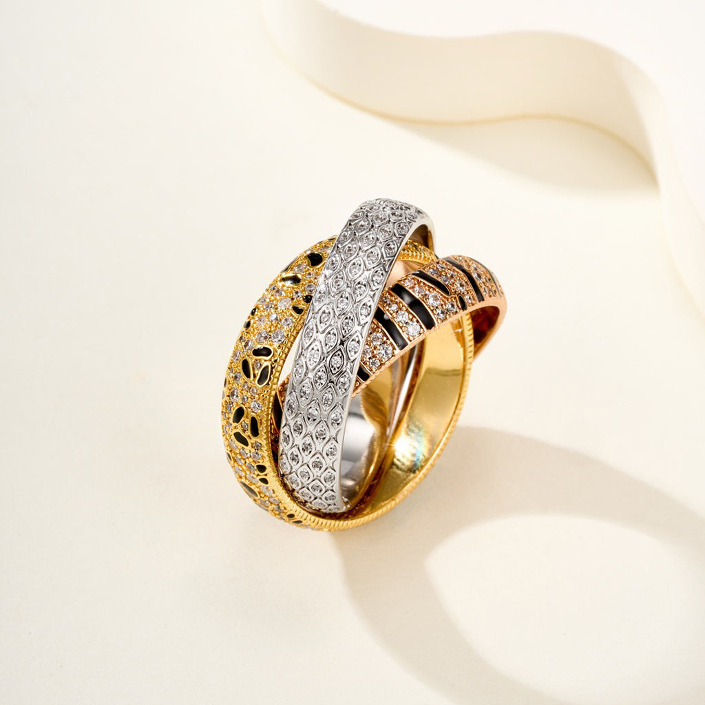 [AURORA] TRINITY  RING LEOPARD PRINT