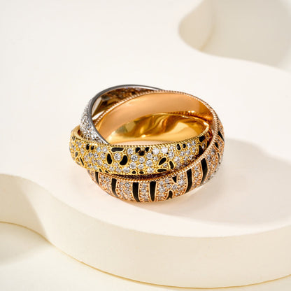 [AURORA] TRINITY  RING LEOPARD PRINT
