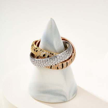 [AURORA] TRINITY  RING LEOPARD PRINT
