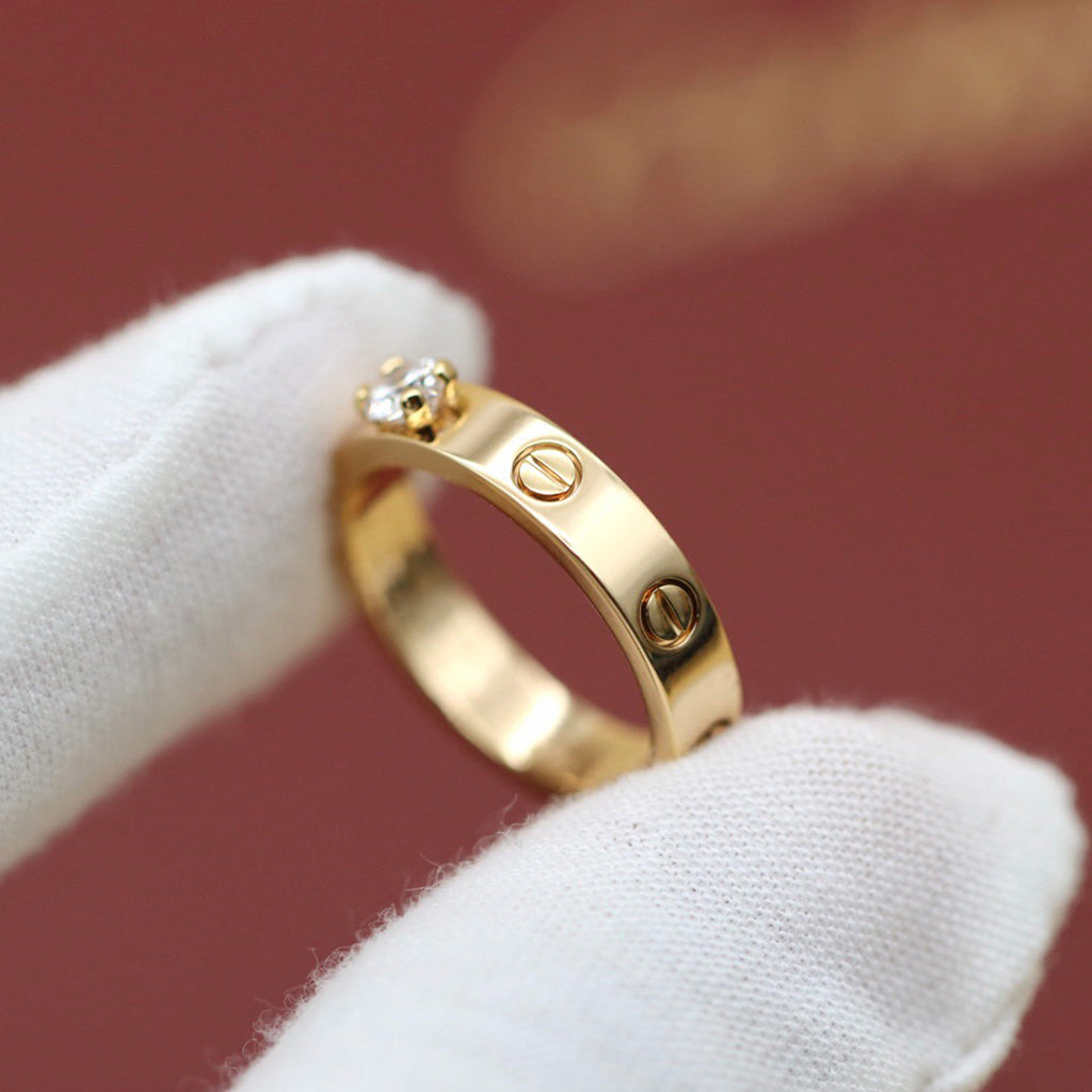 [AURORA]LOVE RING 3.6MM 1 BIG DIAMOND