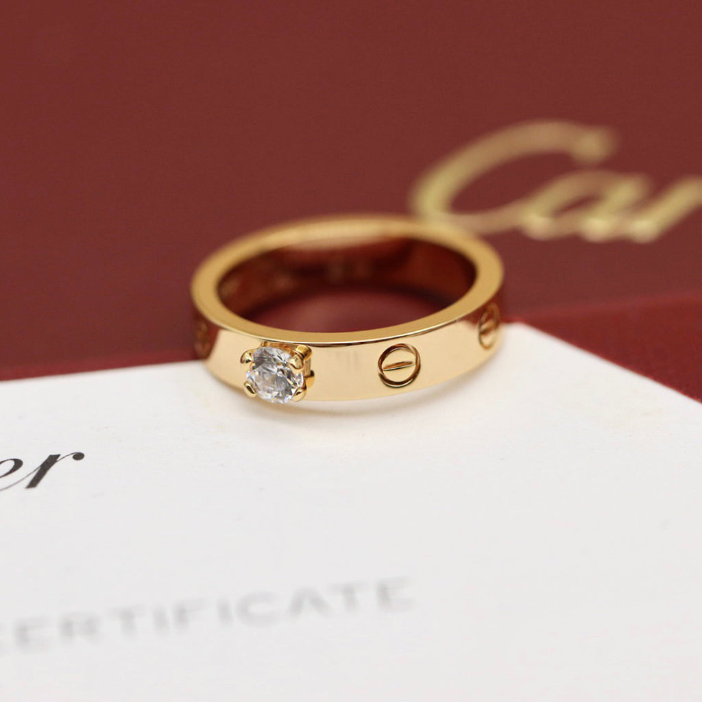[AURORA]LOVE RING 3.6MM 1 BIG DIAMOND