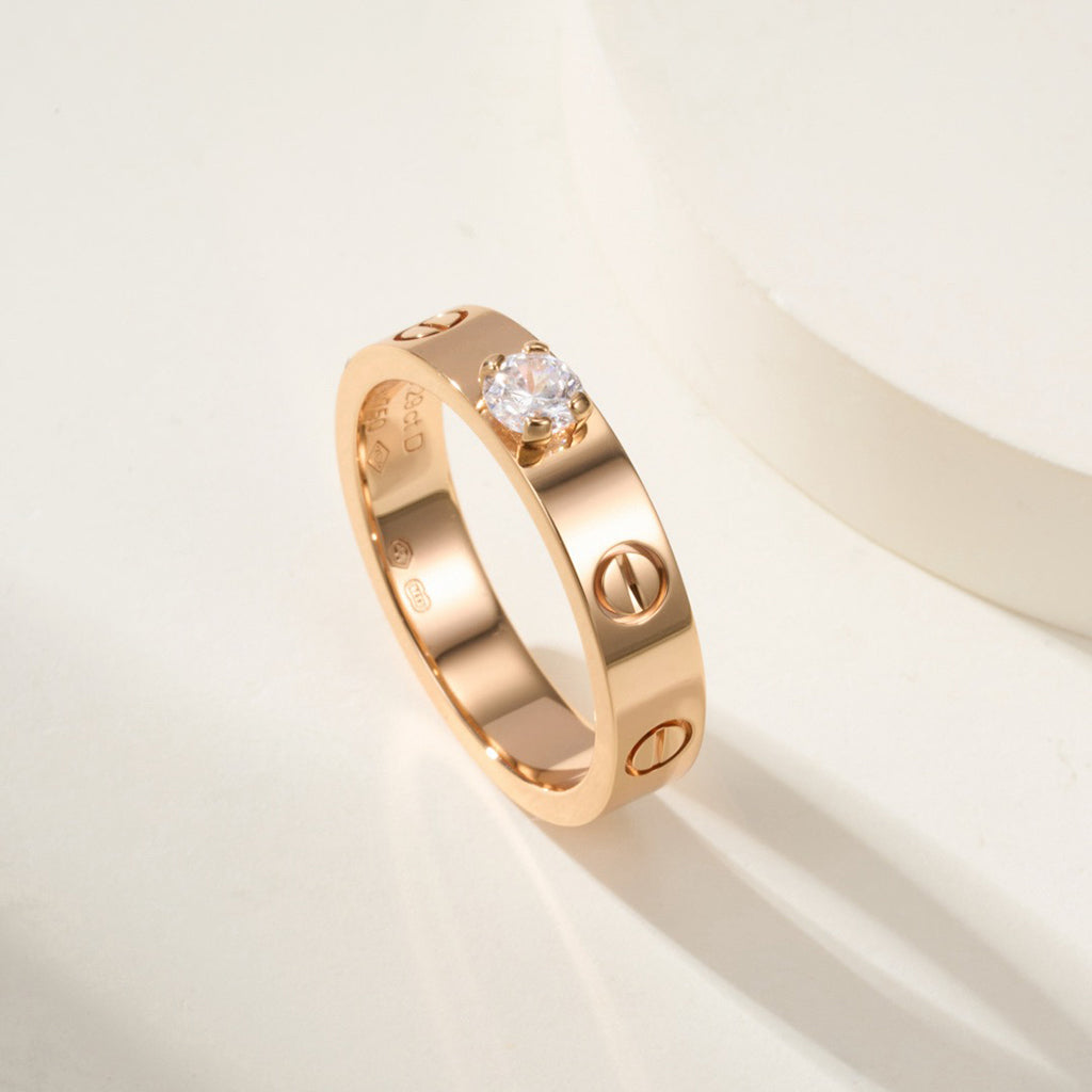 [AURORA]LOVE RING 3.6MM 1 BIG DIAMOND