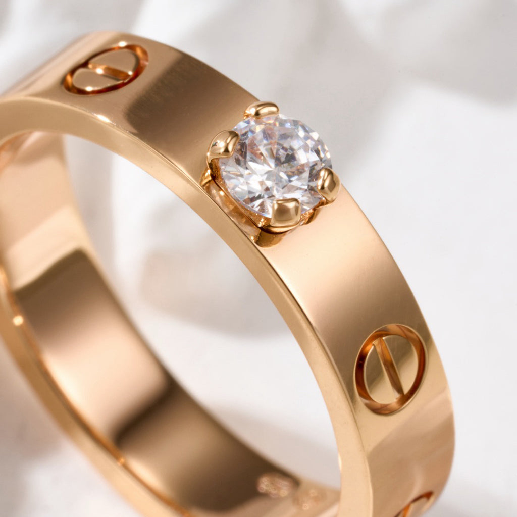 [AURORA]LOVE RING 3.6MM 1 BIG DIAMOND