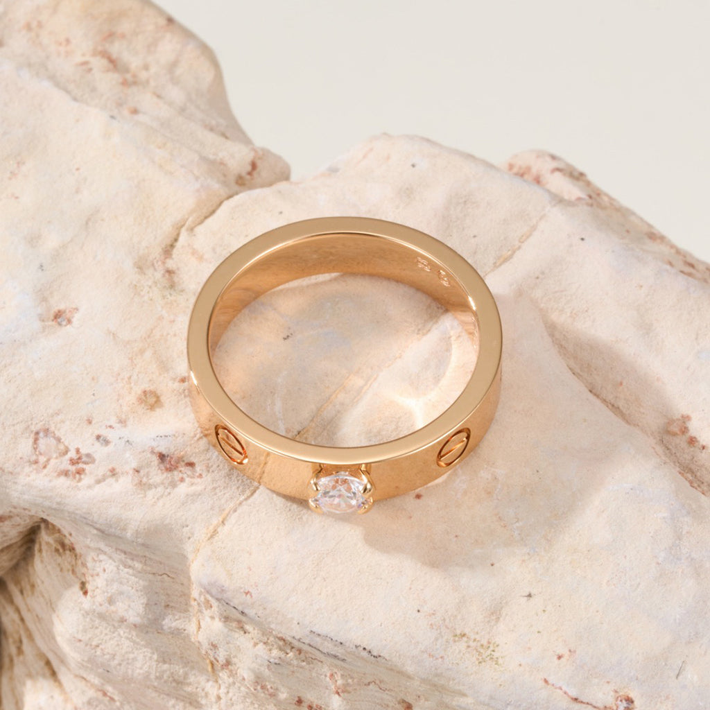 [AURORA]LOVE RING 3.6MM 1 BIG DIAMOND