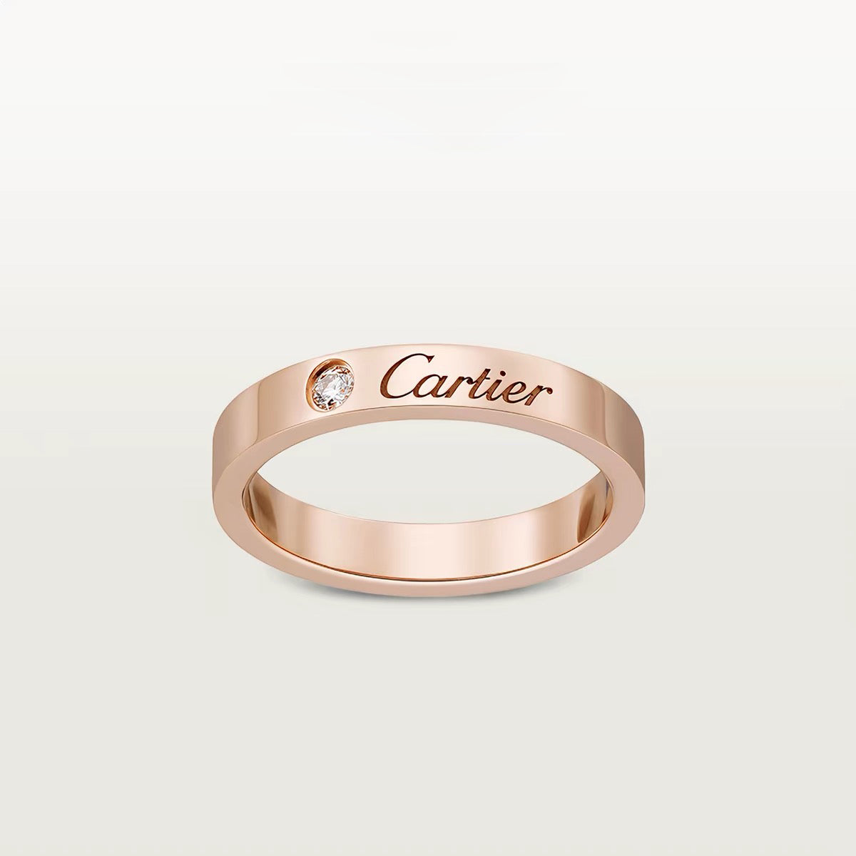 [AURORA]LOVE RING 4MM 1 DIAMOND