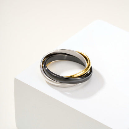 [AURORA]TRINITY 3.2MM RING BLACK CERAMIC