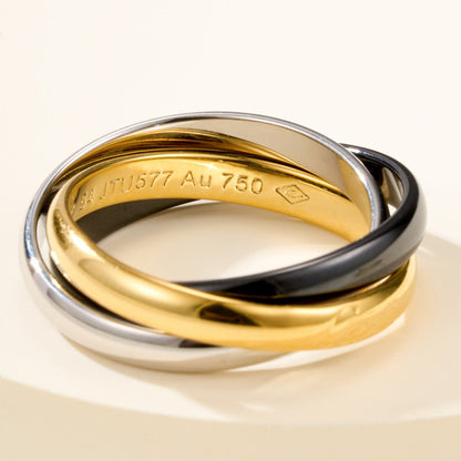 [AURORA]TRINITY 3.2MM RING BLACK CERAMIC