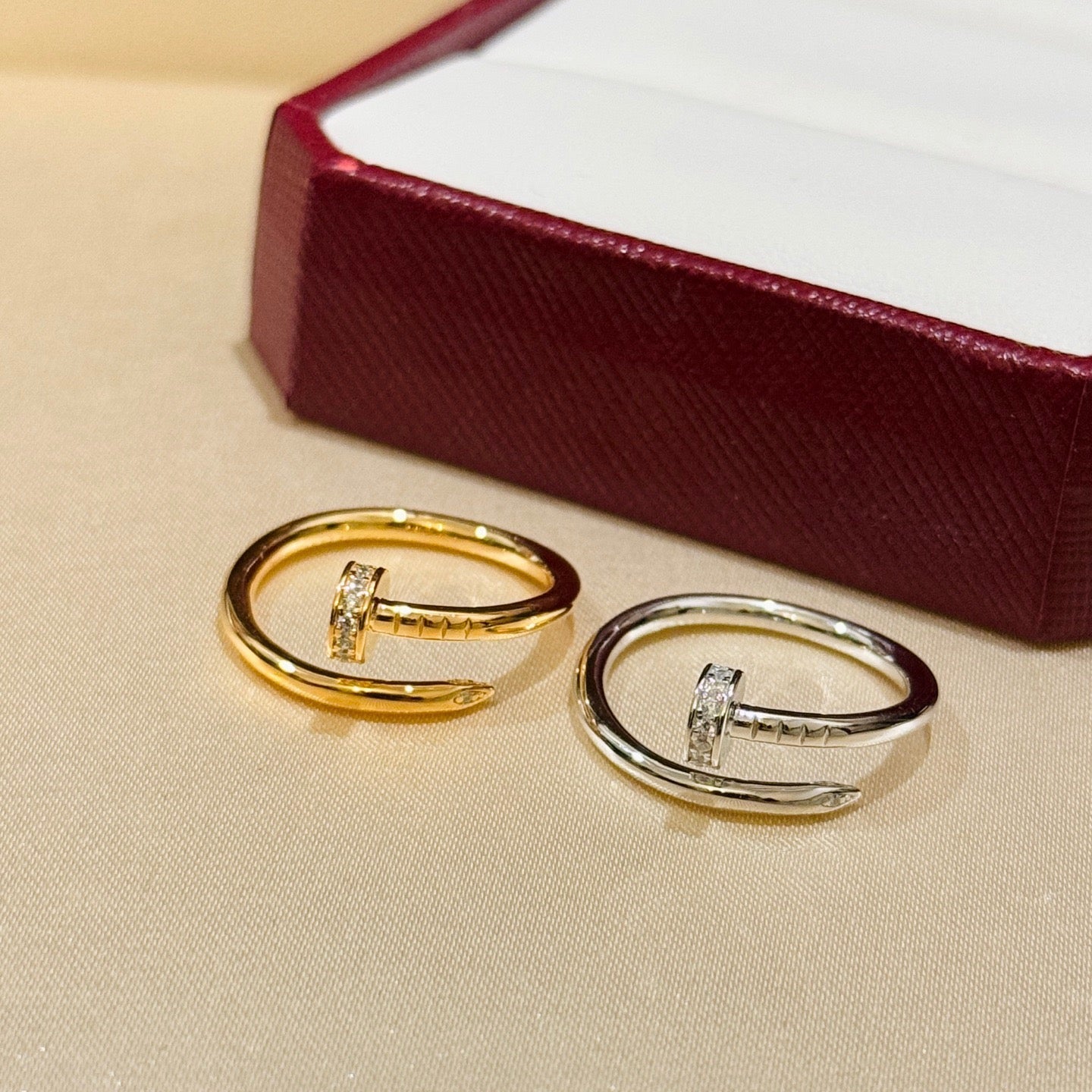 [AURORA]JUSTE 1.8MM HALF DIAMOND RING