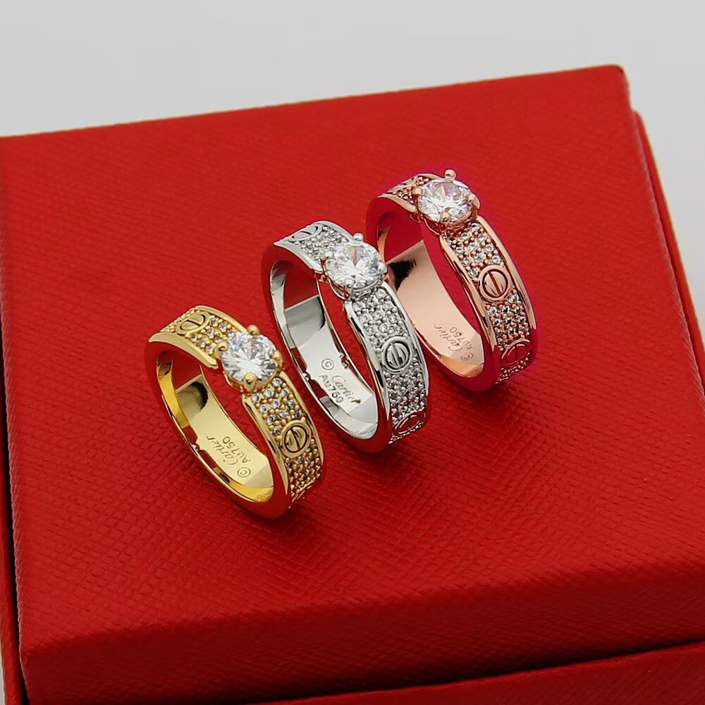 [AURORA]LOVE RING 3.6MM 1 BIG DIAMOND FULL DIAMOND