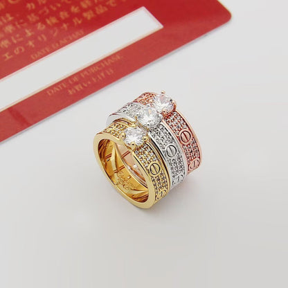 [AURORA]LOVE RING 3.6MM 1 BIG DIAMOND FULL DIAMOND