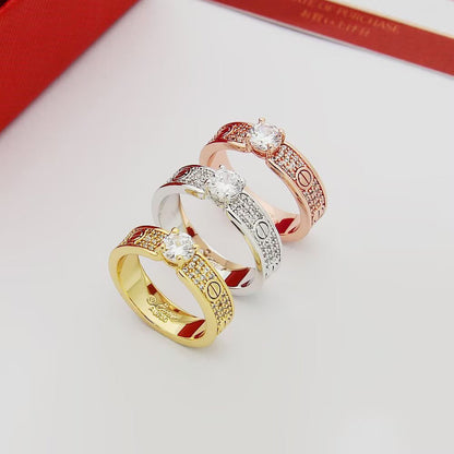 [AURORA]LOVE RING 3.6MM 1 BIG DIAMOND FULL DIAMOND