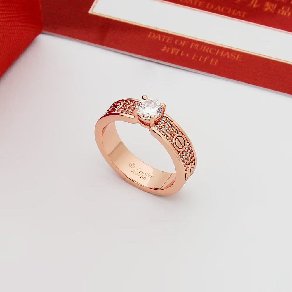[AURORA]LOVE RING 3.6MM 1 BIG DIAMOND FULL DIAMOND