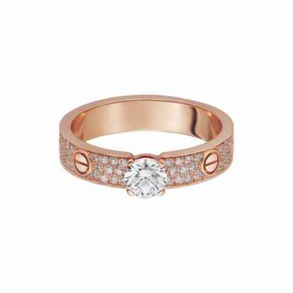 [AURORA]LOVE RING 3.6MM 1 BIG DIAMOND FULL DIAMOND