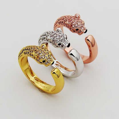 [AURORA]PANTHERE HALF DIAMOND SMALL RING