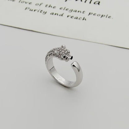 [AURORA]PANTHERE HALF DIAMOND SMALL RING