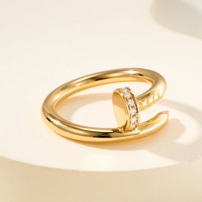 [AURORA]JUSTE RING 2.6MM HALF DIAMOND