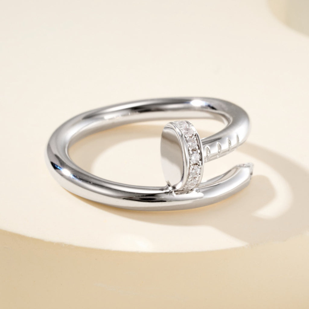 [AURORA]JUSTE RING 2.6MM HALF DIAMOND