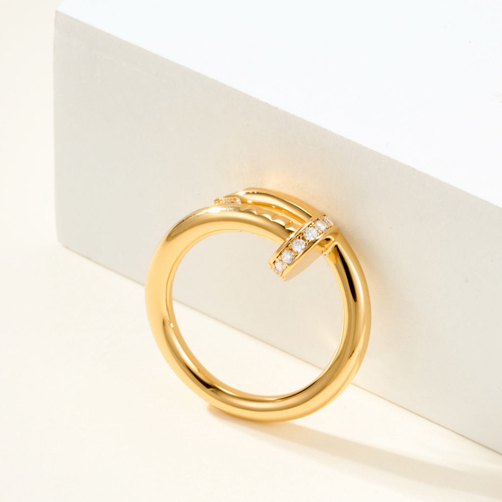 [AURORA]JUSTE RING 2.6MM HALF DIAMOND