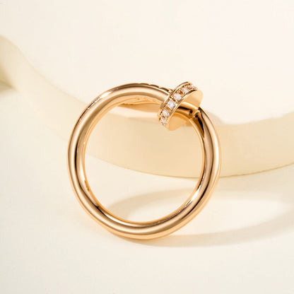 [AURORA]JUSTE RING 2.6MM HALF DIAMOND