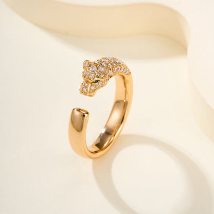 [AURORA]PANTHERE HALF DIAMOND SMALL RING