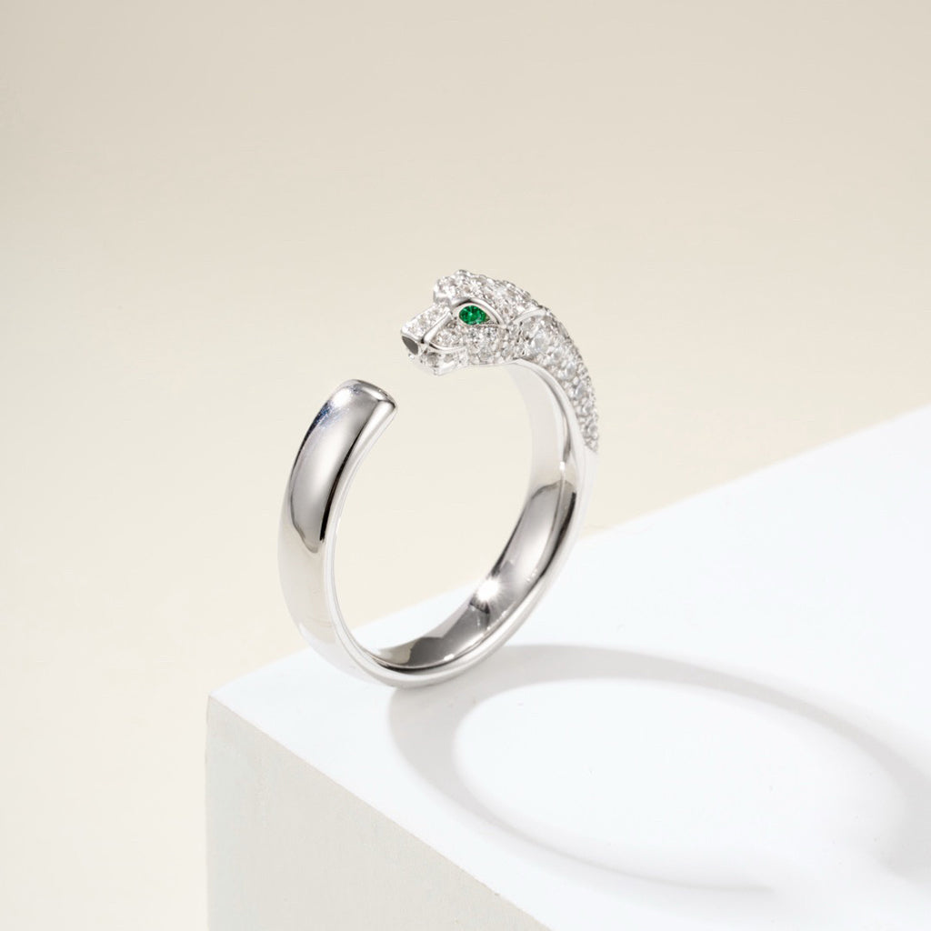 [AURORA]PANTHERE HALF DIAMOND SMALL RING