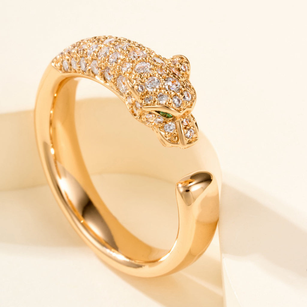 [AURORA]PANTHERE HALF DIAMOND SMALL RING