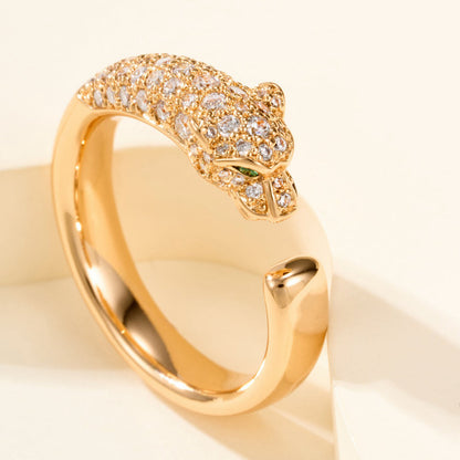 [AURORA]PANTHERE HALF DIAMOND SMALL RING