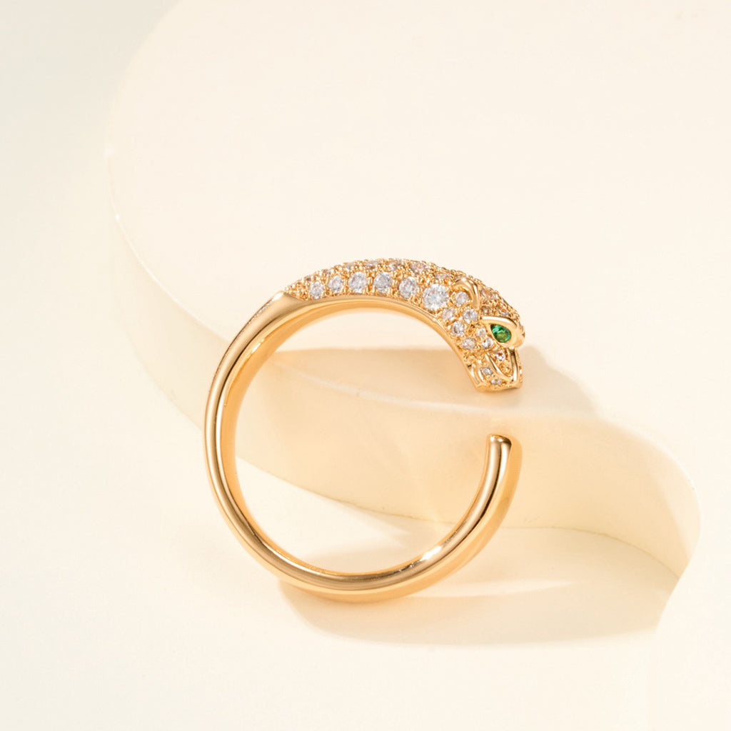 [AURORA]PANTHERE HALF DIAMOND SMALL RING