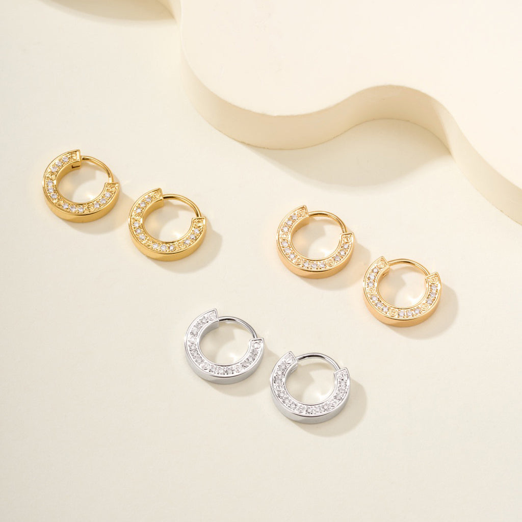 [AURORA]LOVE DIAMOND EARRINGS