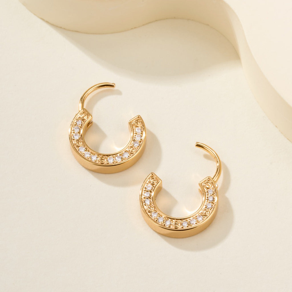 [AURORA]LOVE DIAMOND EARRINGS