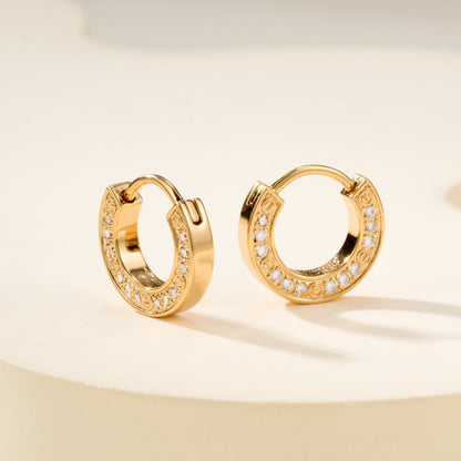 [AURORA]LOVE DIAMOND EARRINGS