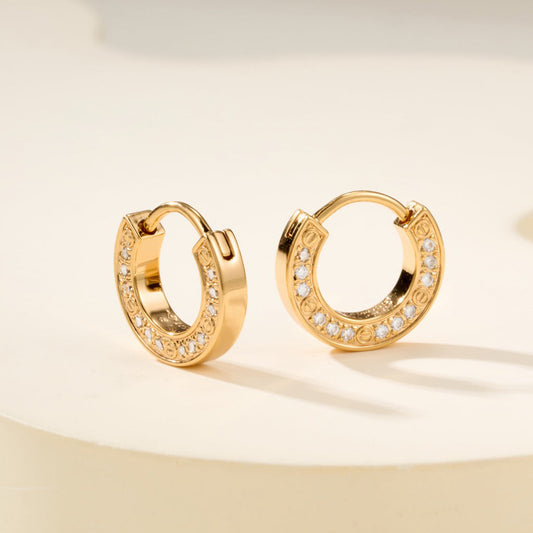 [AURORA]LOVE DIAMOND EARRINGS