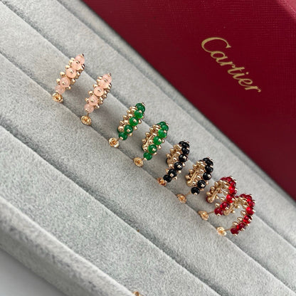 [AURORA]CLASH 7.9MM AGATE CHALCEDONY EARRINGS