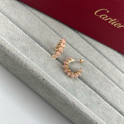 [AURORA]CLASH 7.9MM AGATE CHALCEDONY EARRINGS