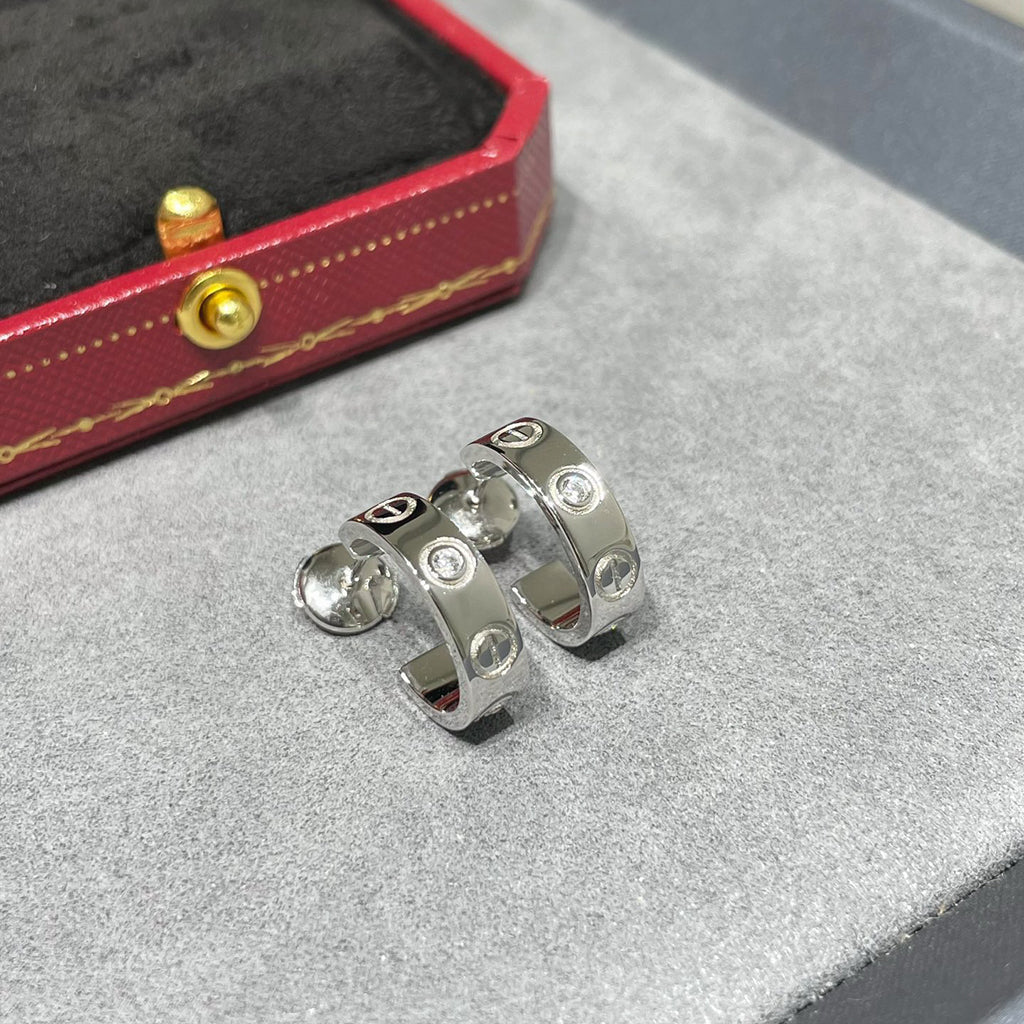 [AURORA]LOVE EARRINGS 5.7MM 2 DIAMONDS