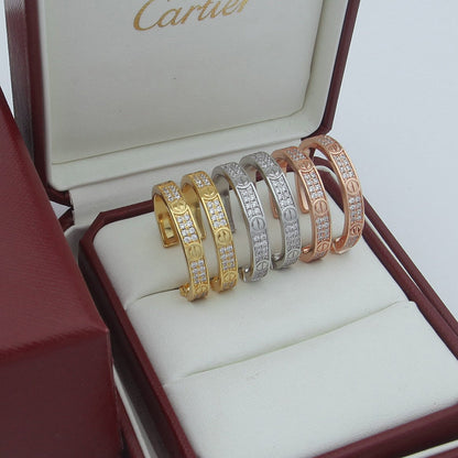 [AURORA]LOVE EARRINGS 3.6MM DIAMOND PAVED