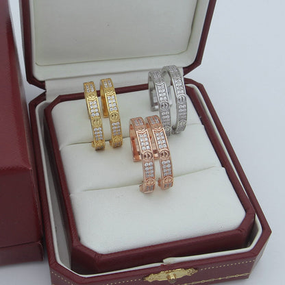 [AURORA]LOVE EARRINGS 3.6MM DIAMOND PAVED