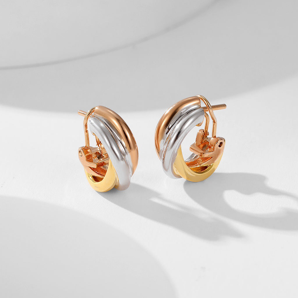 [AURORA]TRINITY ON DIAMOND CLASSIC EARRINGS