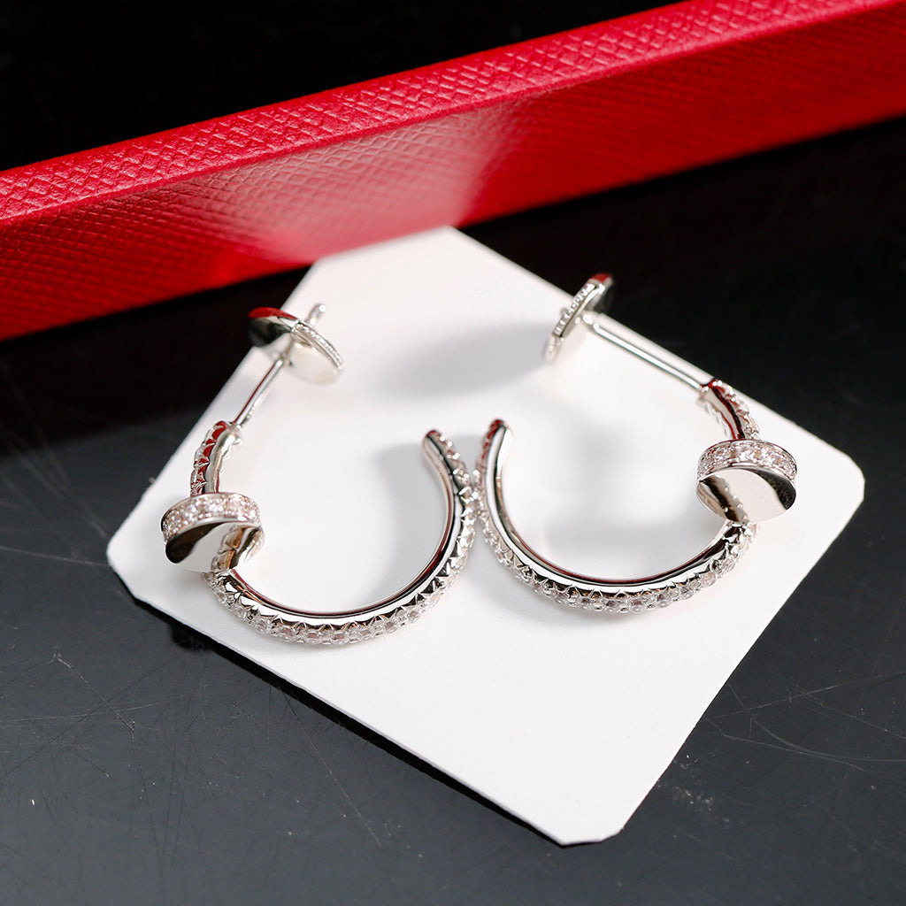 [AURORA]JUSTE FULL DIAMOND SMALL EARRINGS
