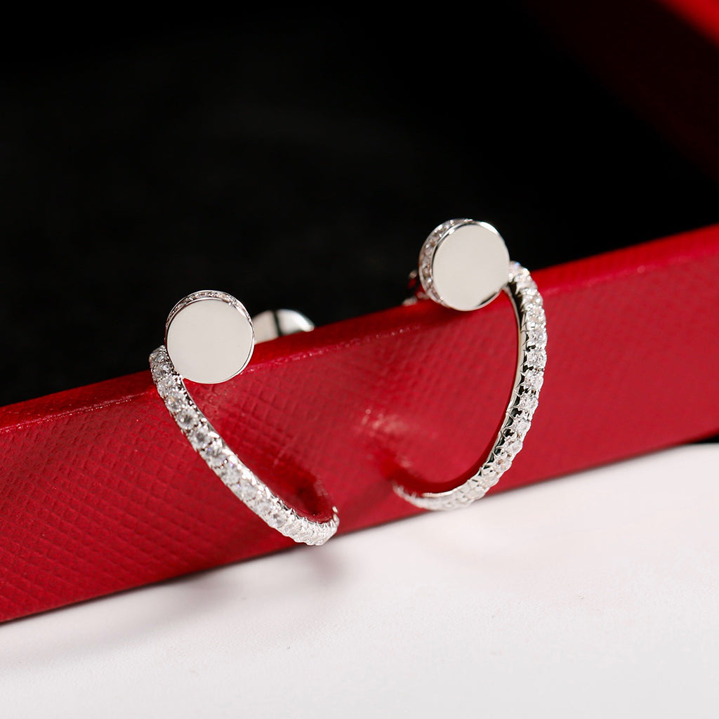 [AURORA]JUSTE FULL DIAMOND SMALL EARRINGS