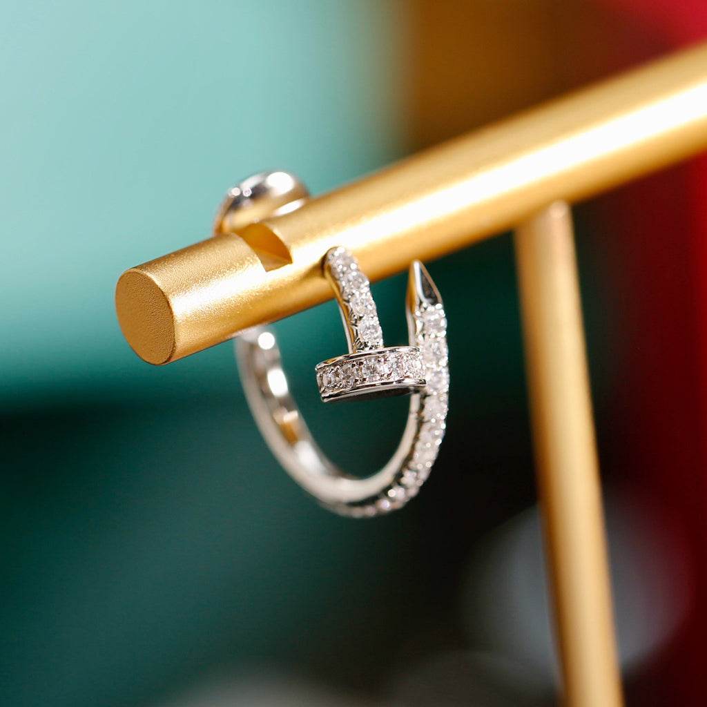 [AURORA]JUSTE FULL DIAMOND SMALL EARRINGS