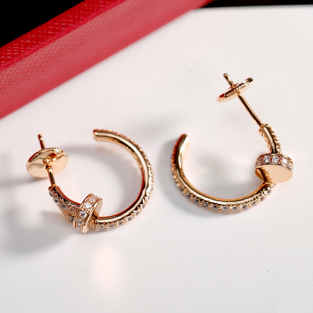 [AURORA]JUSTE FULL DIAMOND SMALL EARRINGS