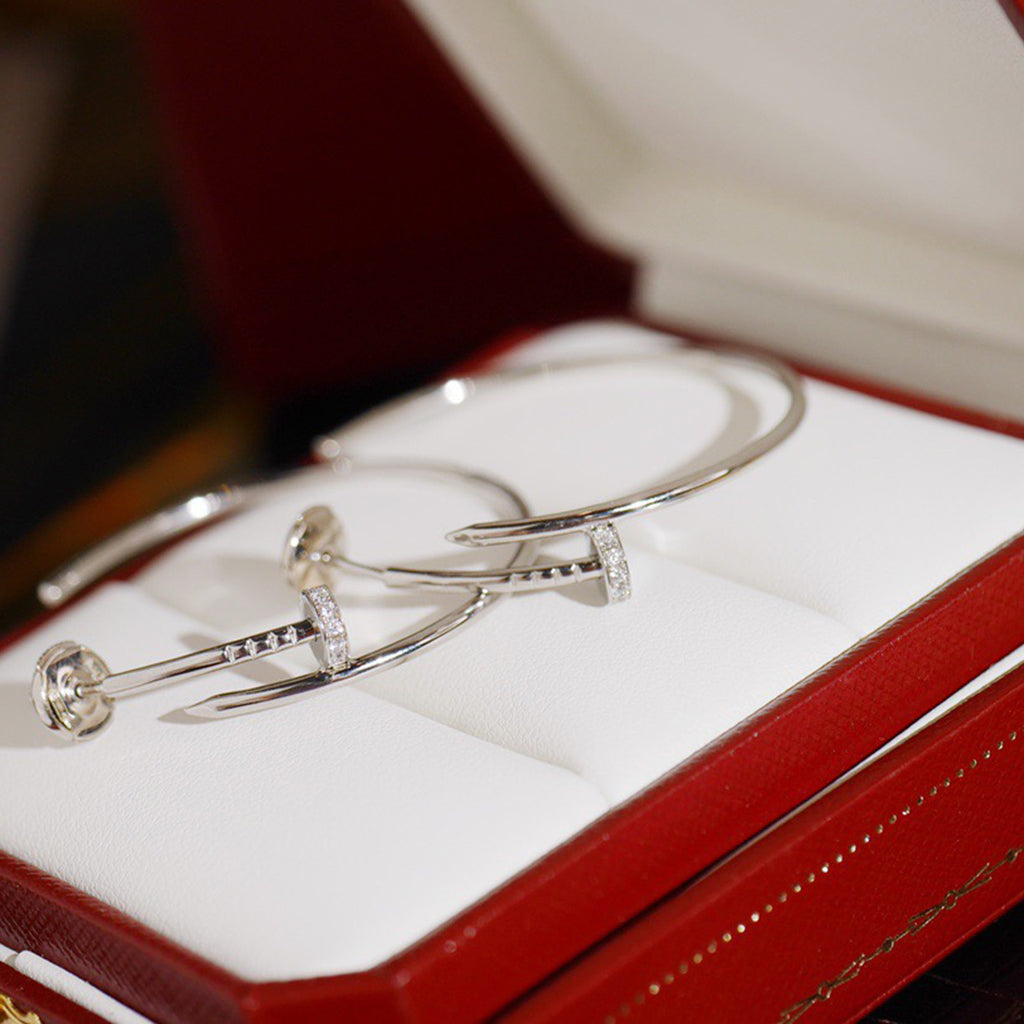[AURORA]JUSTE HALF DIAMOND LARGE EARRINGS