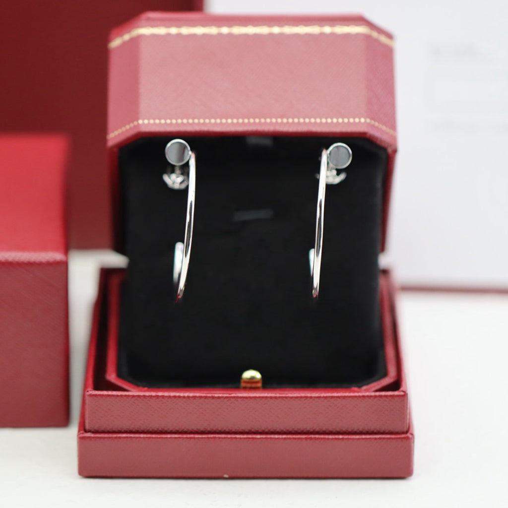 [AURORA]JUSTE HALF DIAMOND LARGE EARRINGS