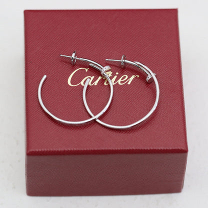 [AURORA]JUSTE HALF DIAMOND LARGE EARRINGS