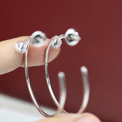 [AURORA]JUSTE HALF DIAMOND LARGE EARRINGS