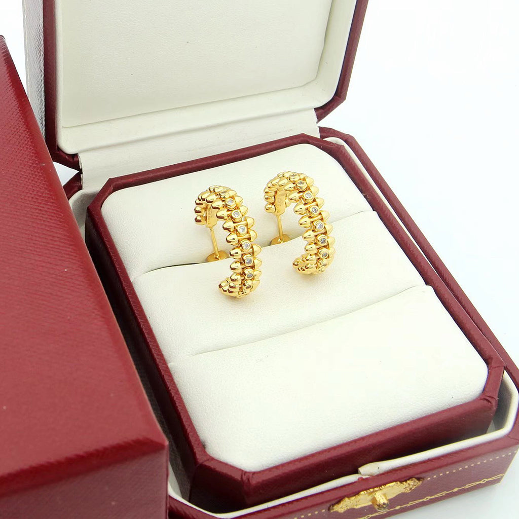 [AURORA]CLASH FULL DIAMOND MEDIUM EARRINGS