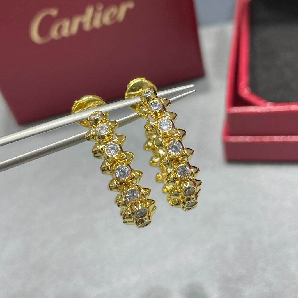 [AURORA]CLASH FULL DIAMOND MEDIUM EARRINGS